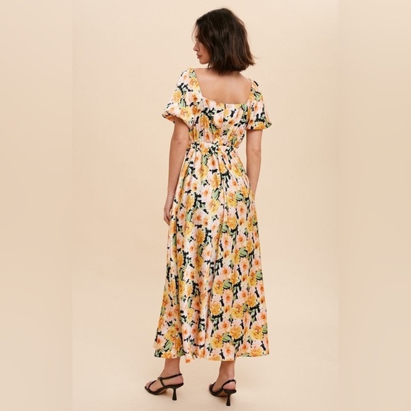 Pinkblush satin floral midi dress nwot - Picture 2 of 5